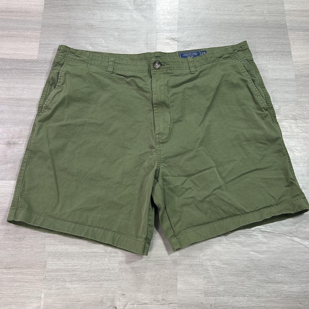 Vineyard Vines Island Short Shorts Mens 38 Green Stretch Chino 9 Inseam